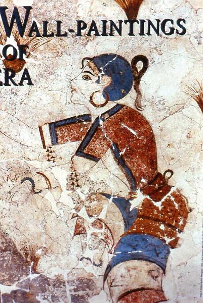63-Santorini (poster di un affresco di Akrotiri,ora ad Atene),17 luglio 1999.jpg